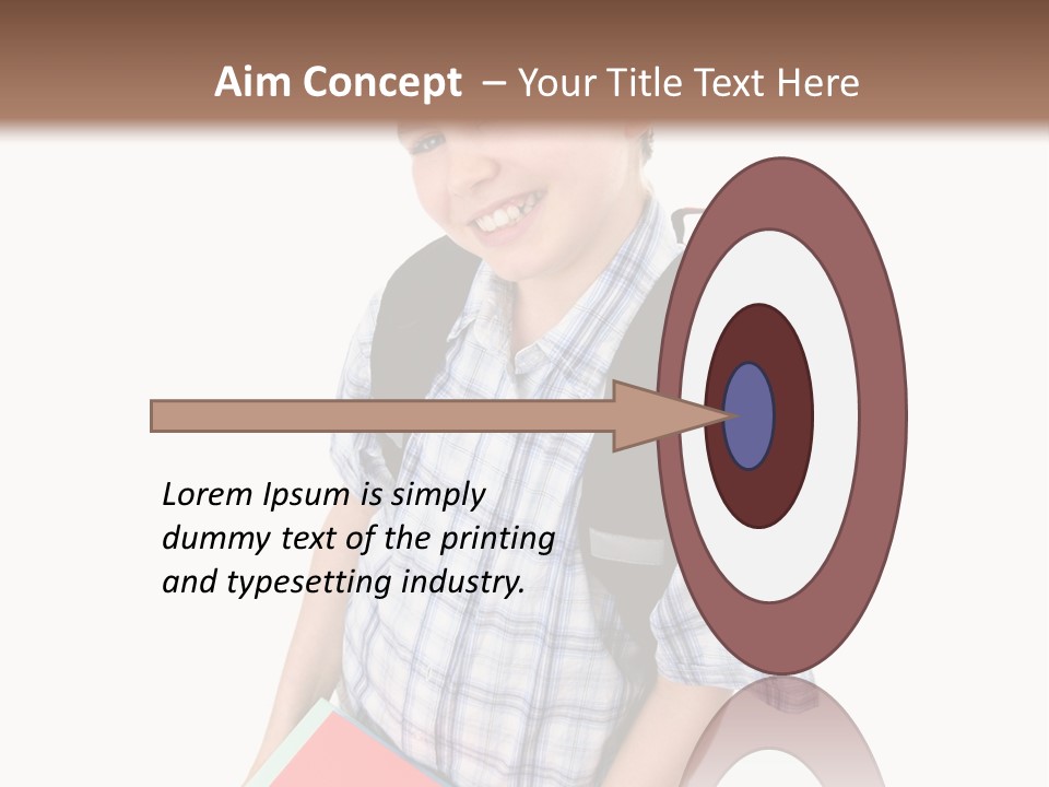 Education Schoolboy Pupil PowerPoint Template