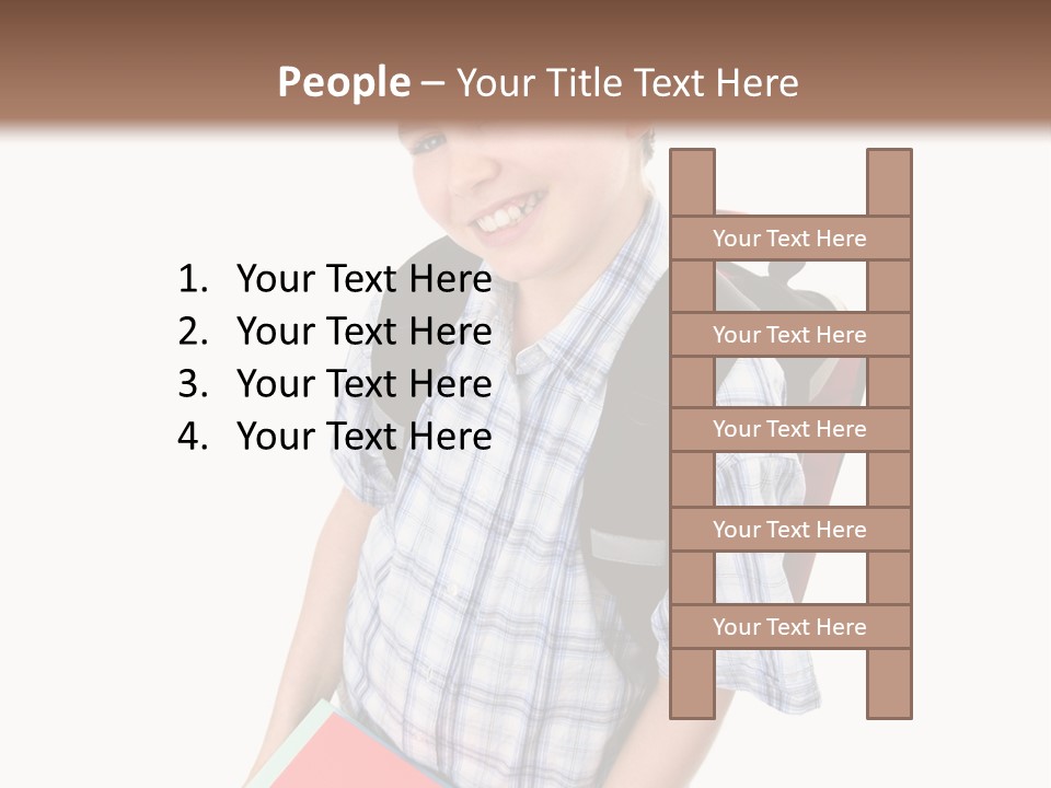 Education Schoolboy Pupil PowerPoint Template