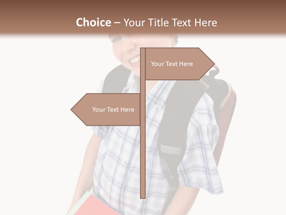 Education Schoolboy Pupil PowerPoint Template