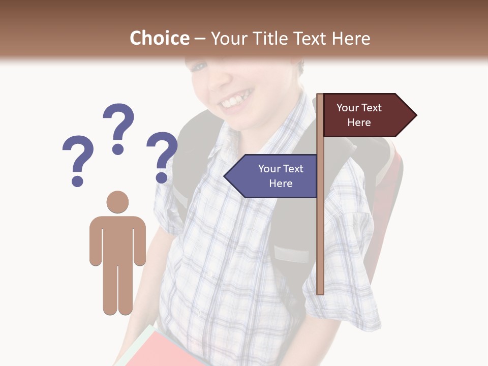 Education Schoolboy Pupil PowerPoint Template