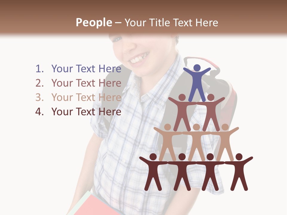 Education Schoolboy Pupil PowerPoint Template