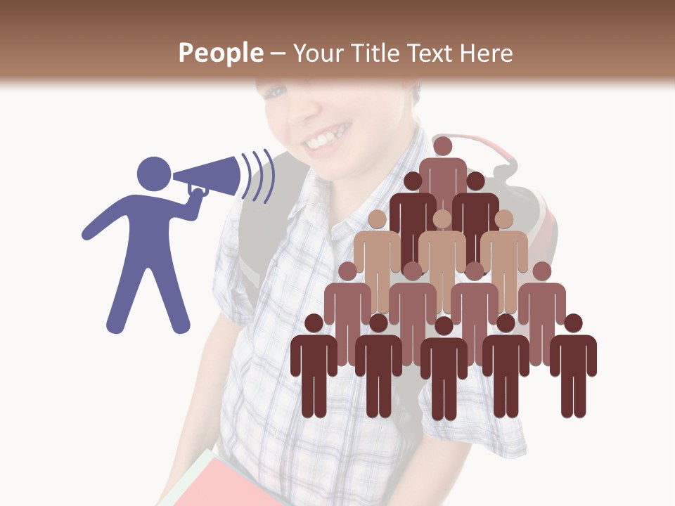 Education Schoolboy Pupil PowerPoint Template