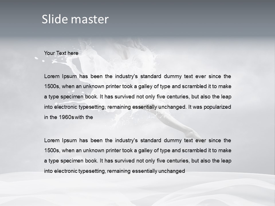 Mid Air Ballerina Attractive PowerPoint Template