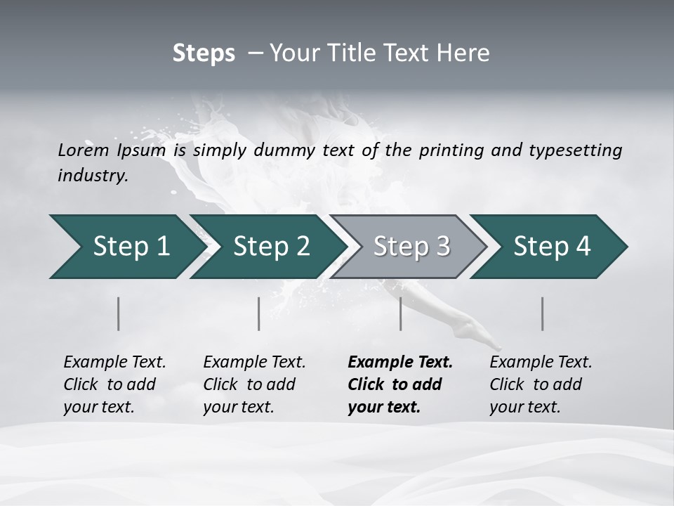 Mid Air Ballerina Attractive PowerPoint Template