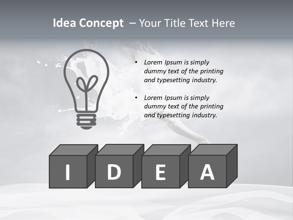 Mid Air Ballerina Attractive PowerPoint Template