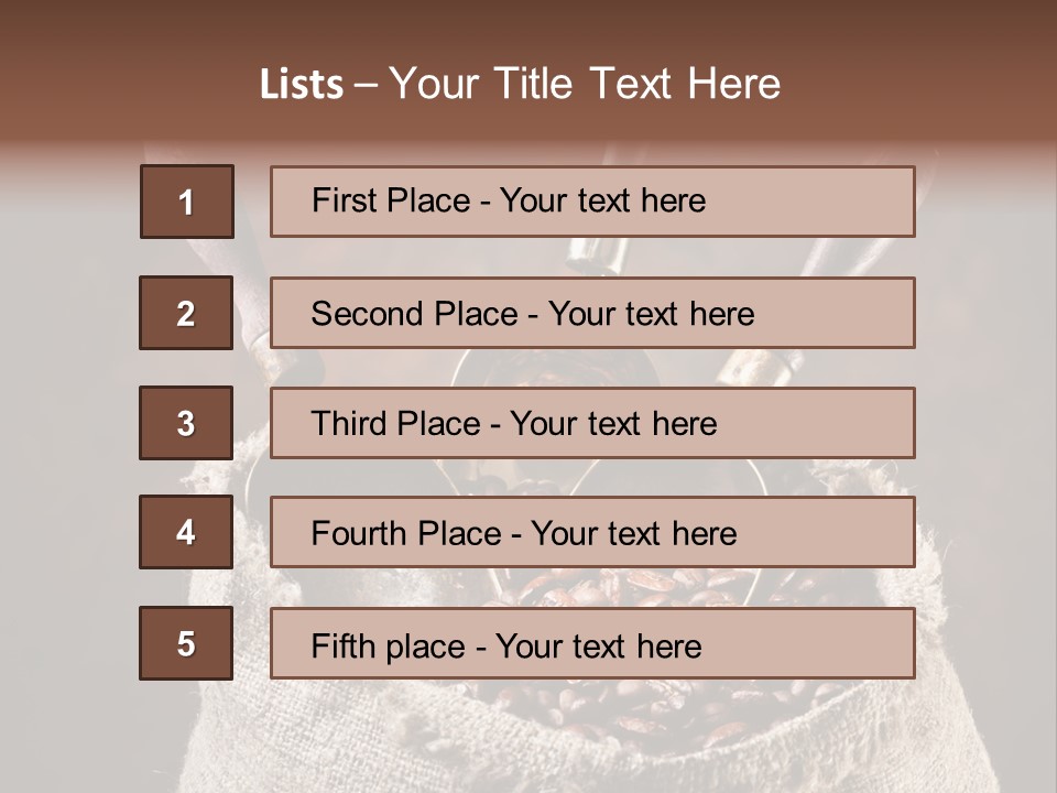 Beverage Brass Bronze PowerPoint Template
