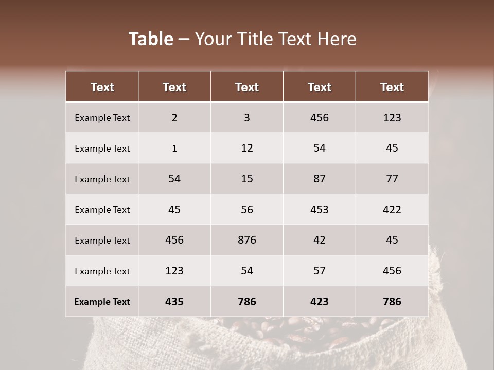 Beverage Brass Bronze PowerPoint Template