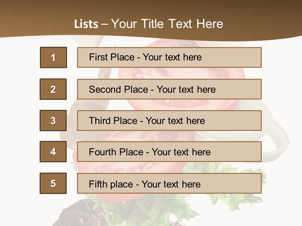 Steak Ingredient Appetiser PowerPoint Template