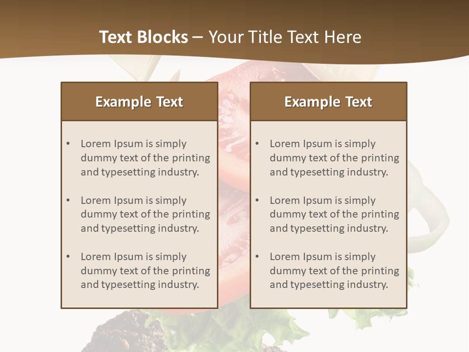Steak Ingredient Appetiser PowerPoint Template