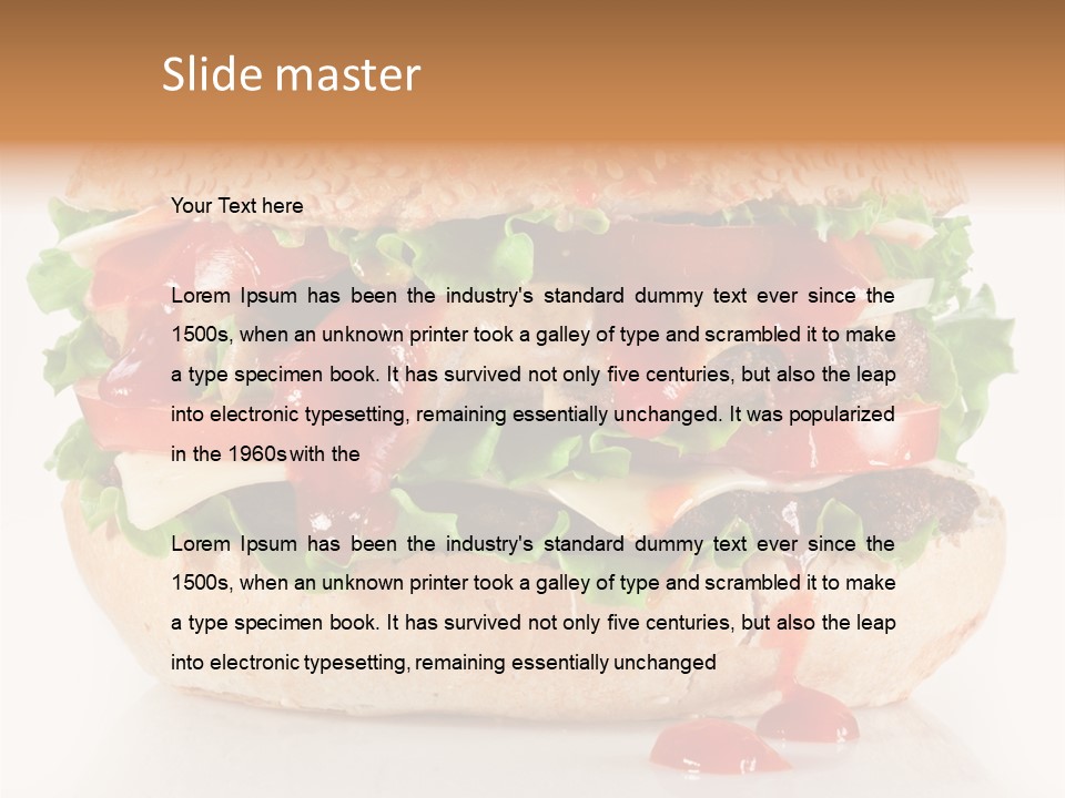 Burger Sandwich Meat PowerPoint Template