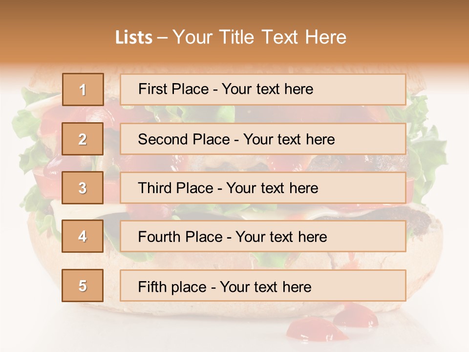 Burger Sandwich Meat PowerPoint Template