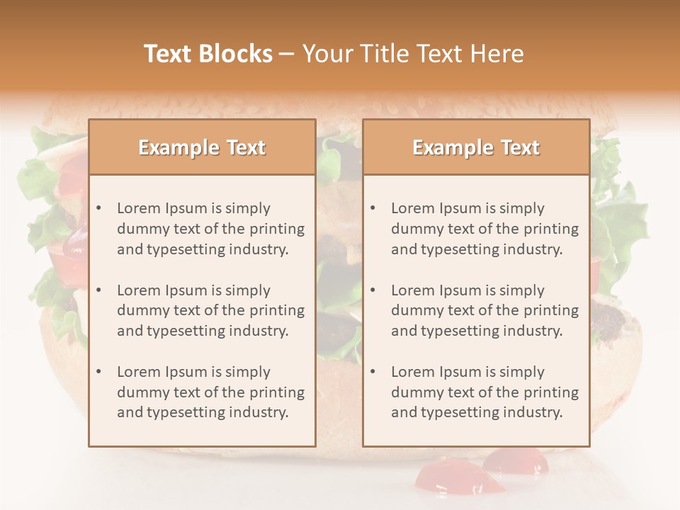 Burger Sandwich Meat PowerPoint Template