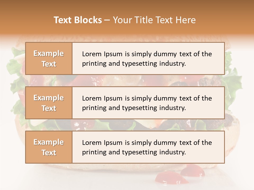 Burger Sandwich Meat PowerPoint Template