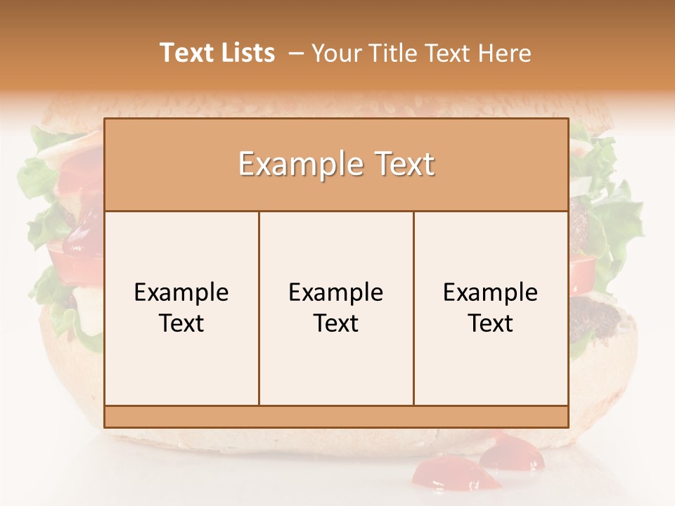 Burger Sandwich Meat PowerPoint Template