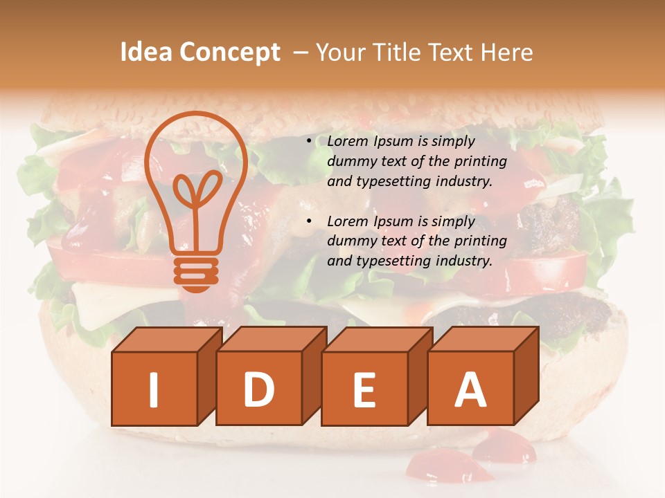 Burger Sandwich Meat PowerPoint Template