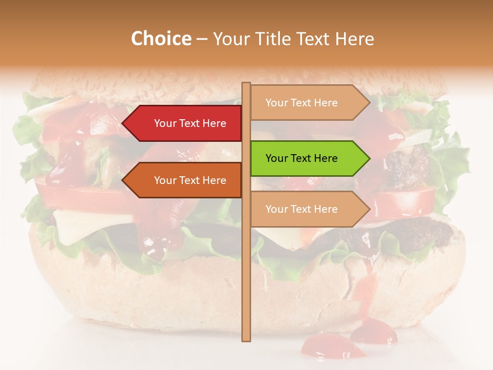 Burger Sandwich Meat PowerPoint Template