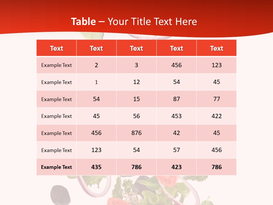 Line Nutritious Close Up PowerPoint Template