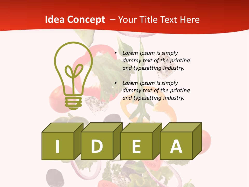 Line Nutritious Close Up PowerPoint Template