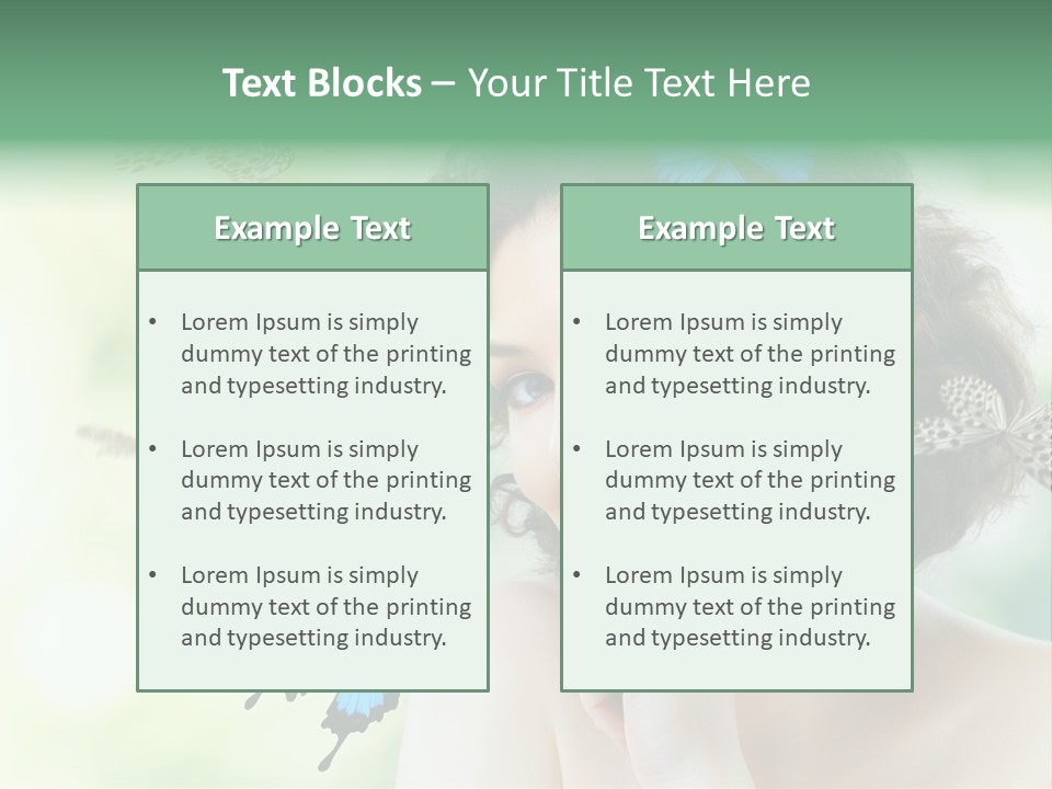 Face Freedom Shoulder PowerPoint Template