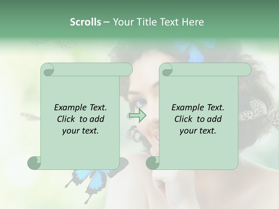 Face Freedom Shoulder PowerPoint Template