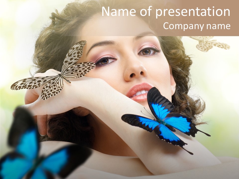 Adult Flying Freedom PowerPoint Template