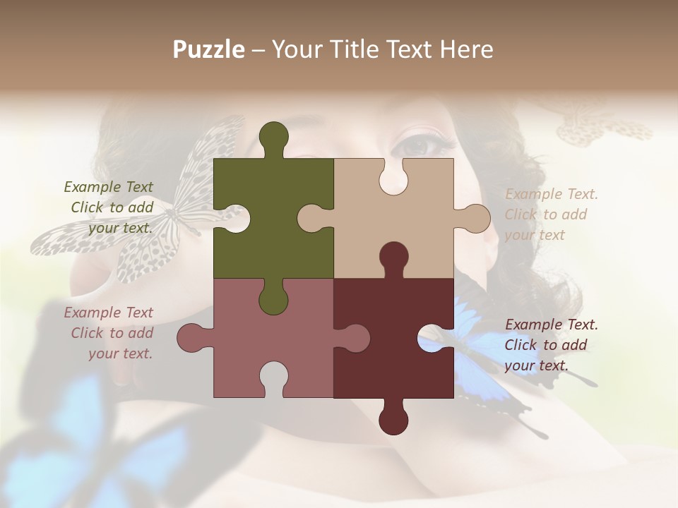 Adult Flying Freedom PowerPoint Template