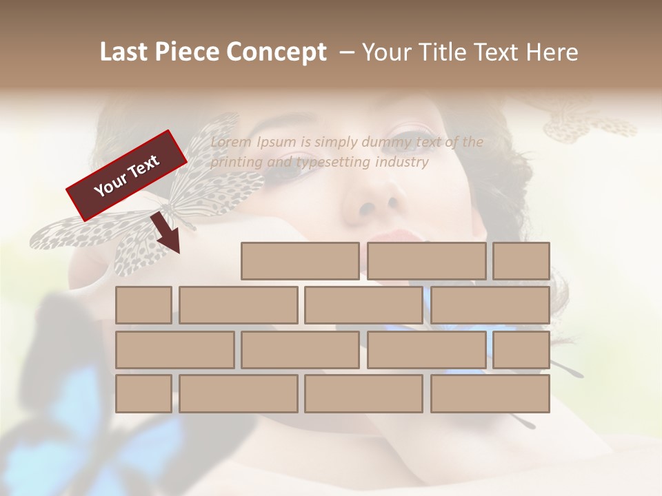 Adult Flying Freedom PowerPoint Template