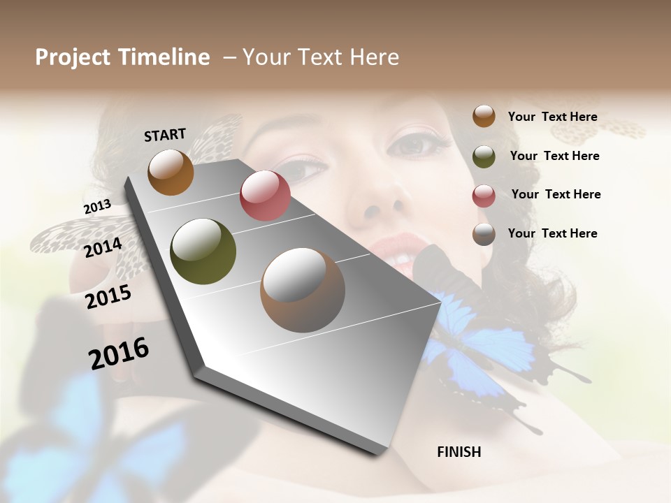 Adult Flying Freedom PowerPoint Template