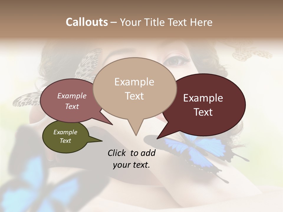 Adult Flying Freedom PowerPoint Template