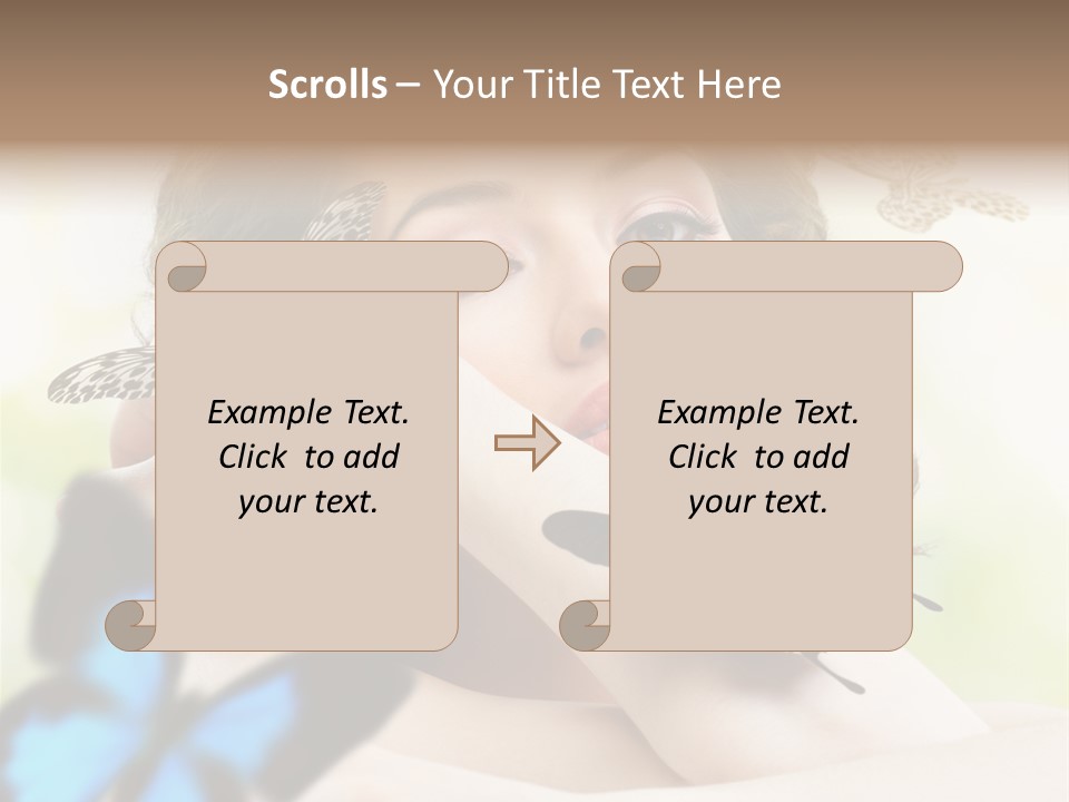Adult Flying Freedom PowerPoint Template
