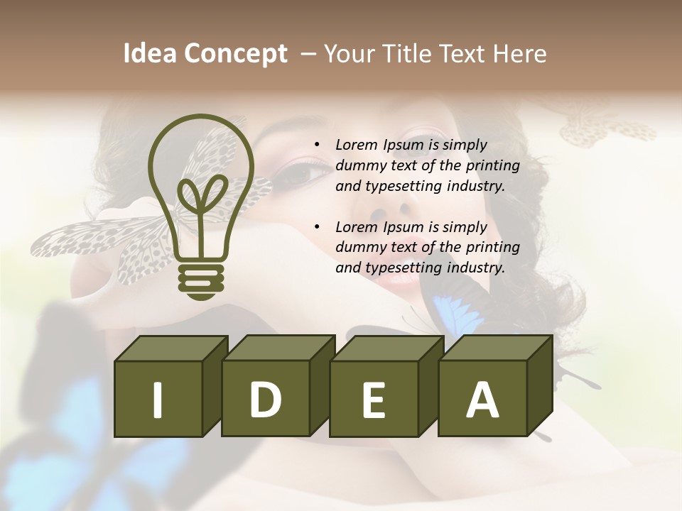 Adult Flying Freedom PowerPoint Template