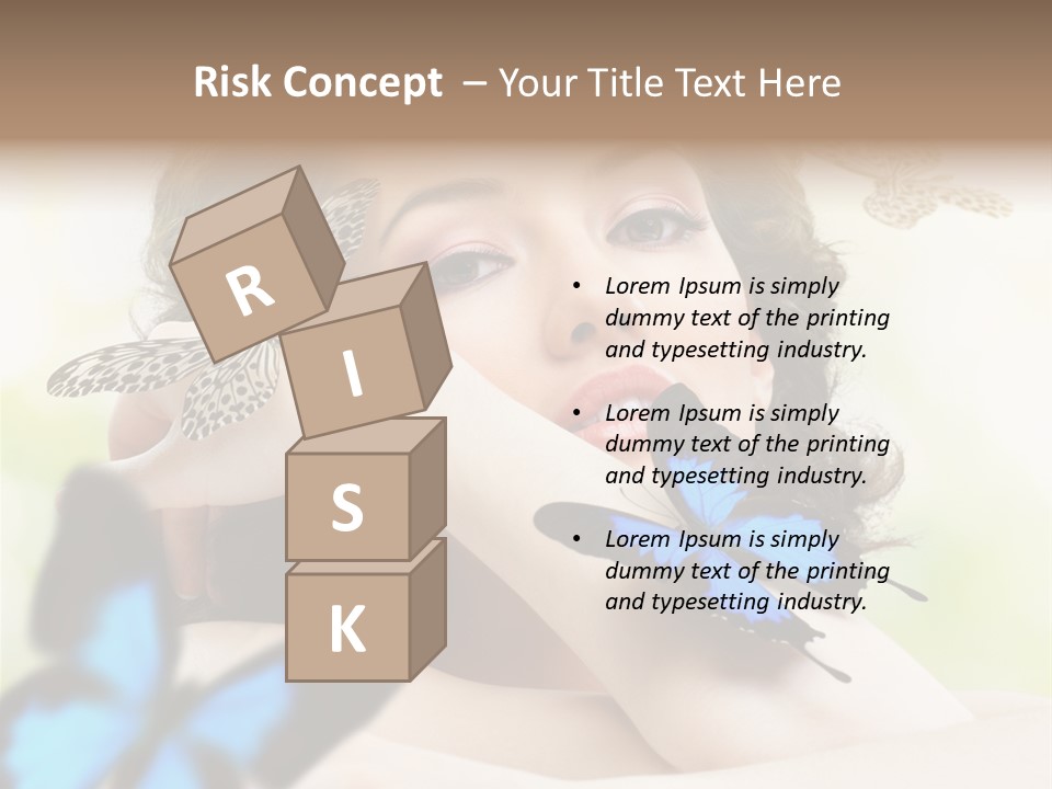 Adult Flying Freedom PowerPoint Template