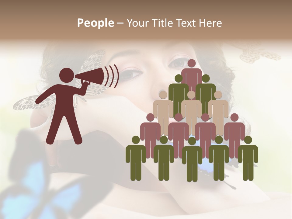 Adult Flying Freedom PowerPoint Template