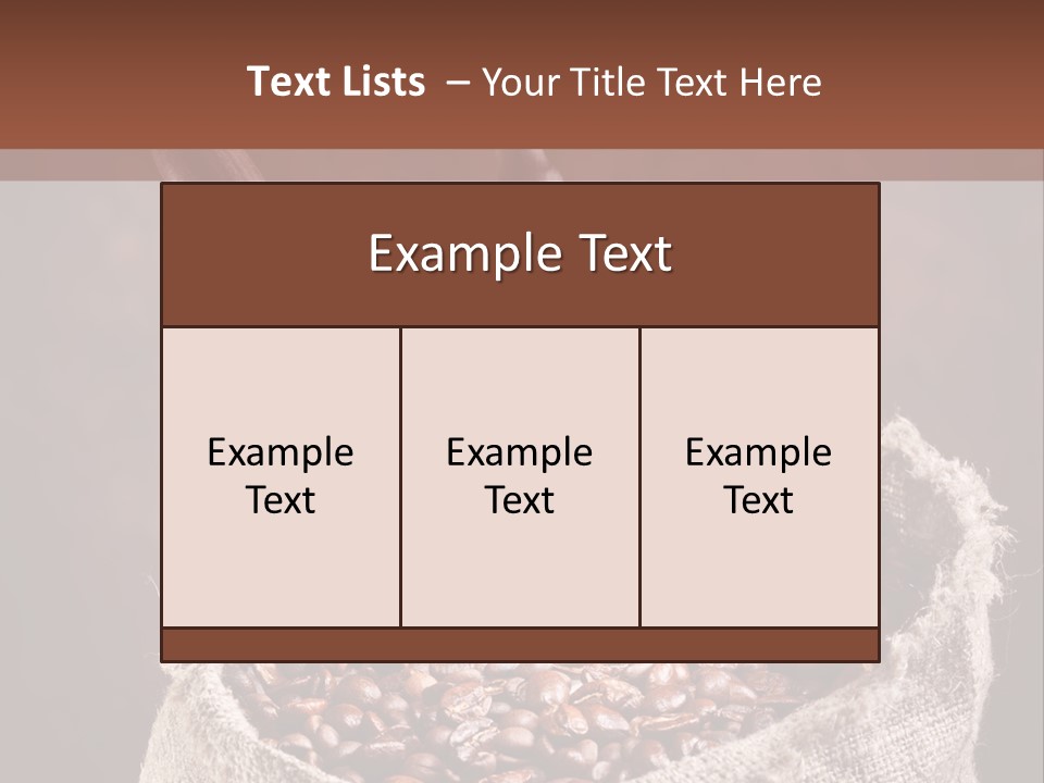 Caffeine Image Bean PowerPoint Template