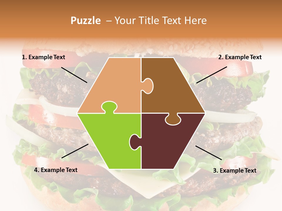 Hamburger Cheeseburger Meal PowerPoint Template