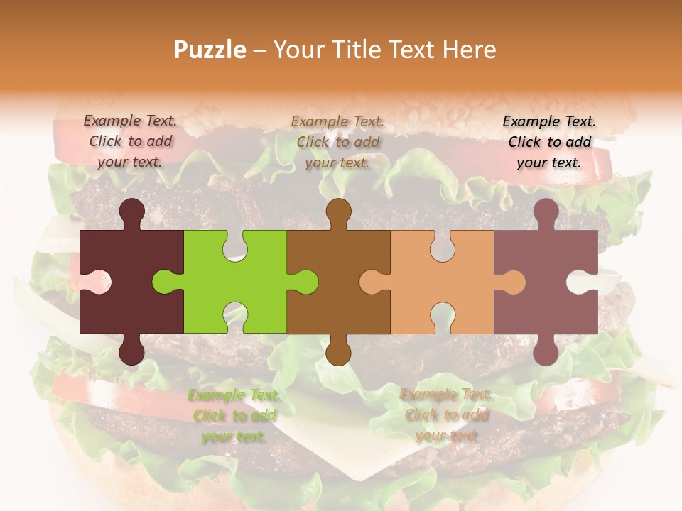 Hamburger Cheeseburger Meal PowerPoint Template