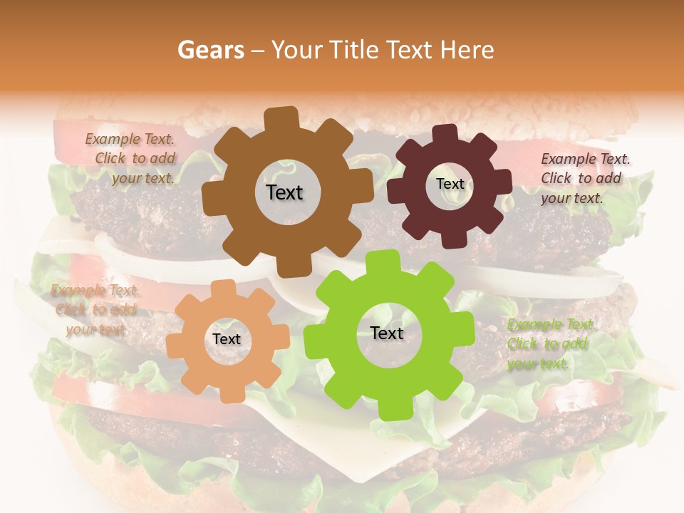 Hamburger Cheeseburger Meal PowerPoint Template