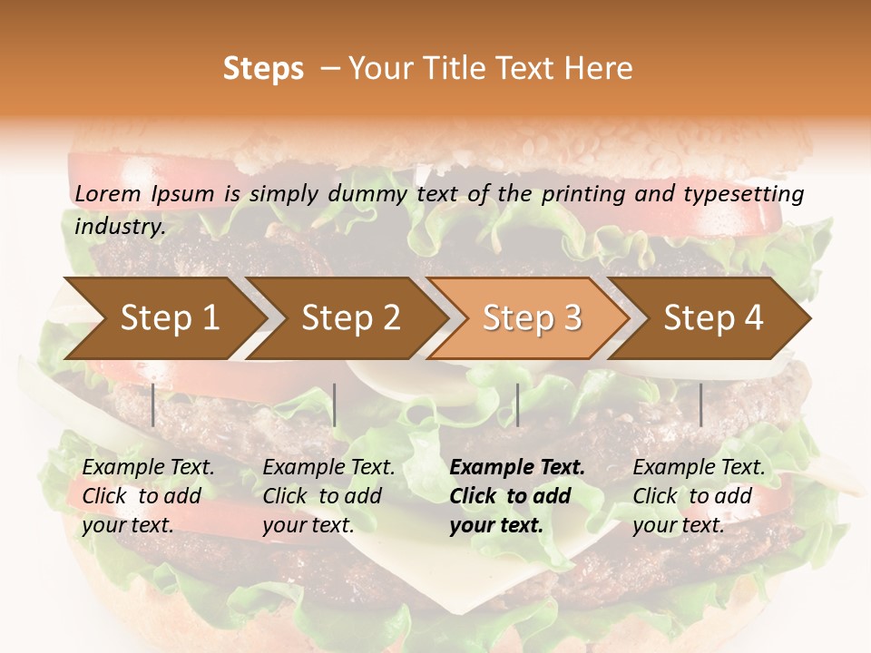 Hamburger Cheeseburger Meal PowerPoint Template