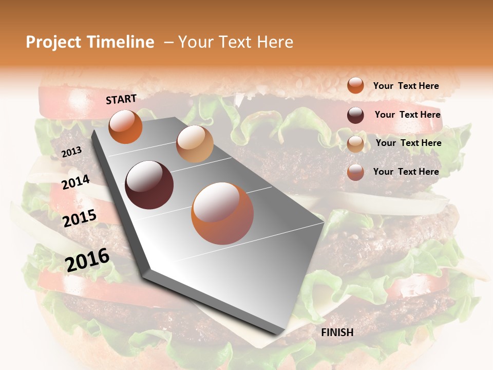 Hamburger Cheeseburger Meal PowerPoint Template