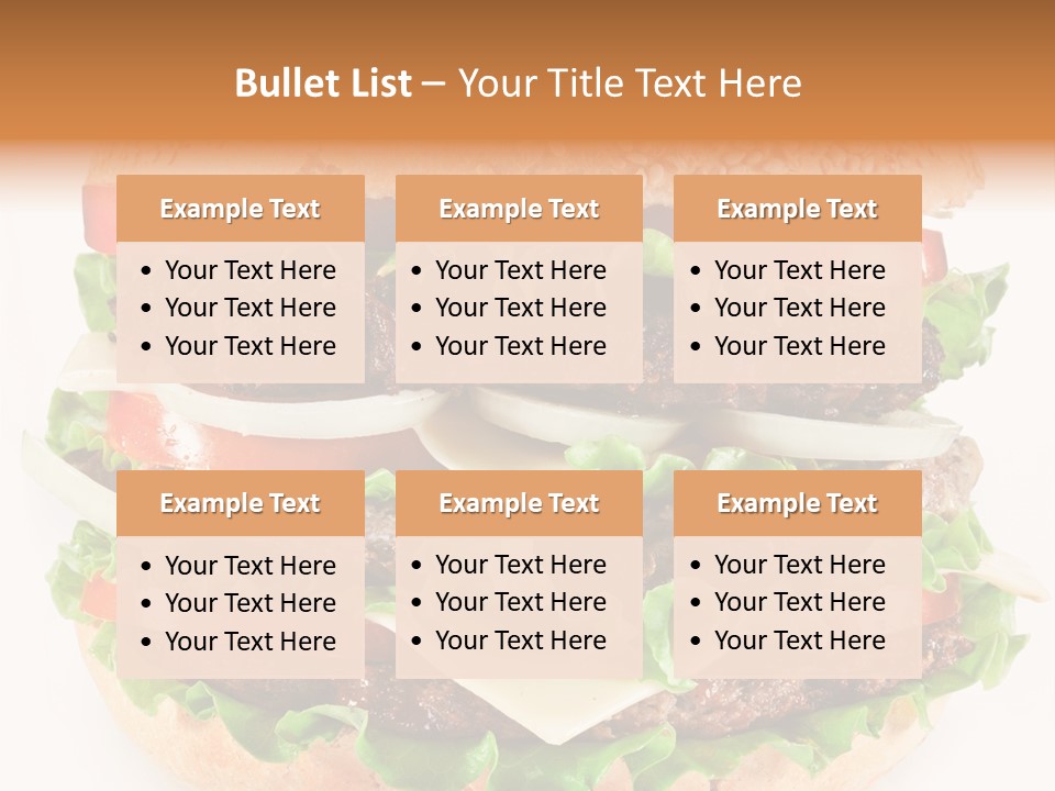 Hamburger Cheeseburger Meal PowerPoint Template