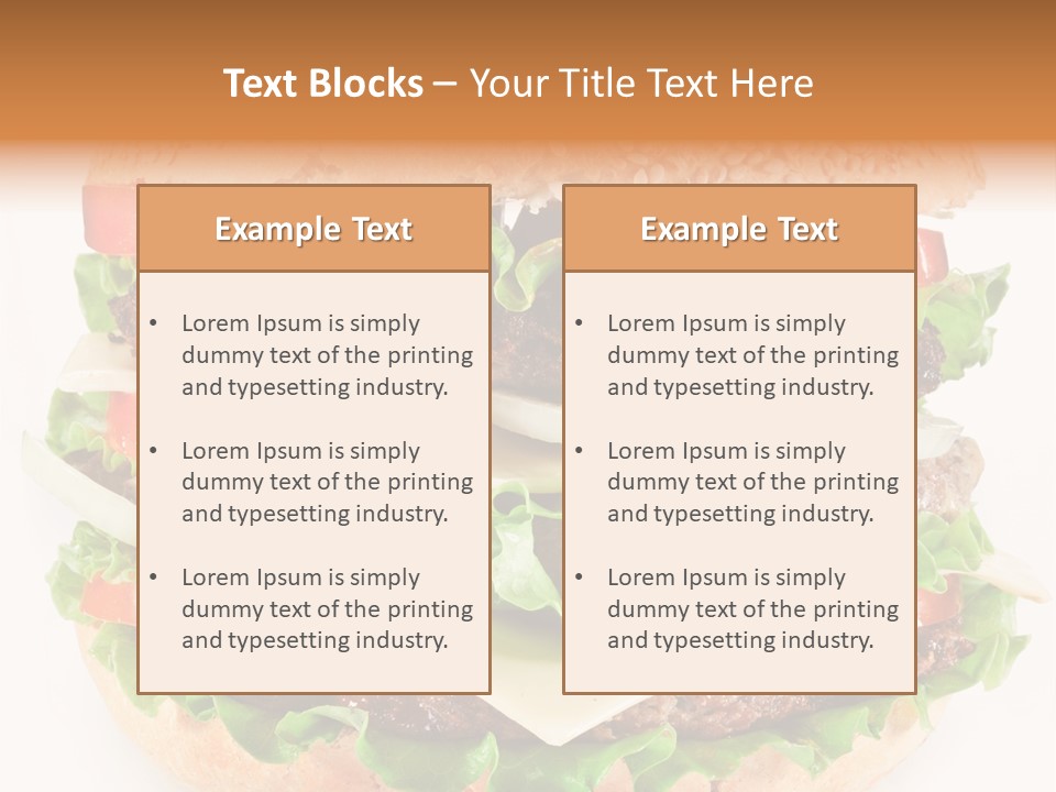Hamburger Cheeseburger Meal PowerPoint Template