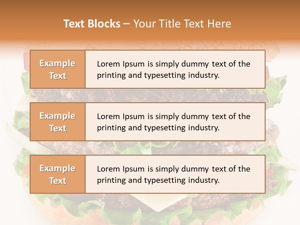 Hamburger Cheeseburger Meal PowerPoint Template