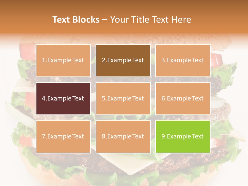 Hamburger Cheeseburger Meal PowerPoint Template