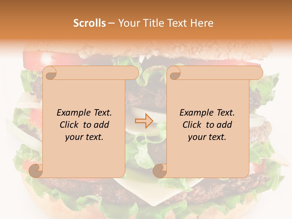 Hamburger Cheeseburger Meal PowerPoint Template