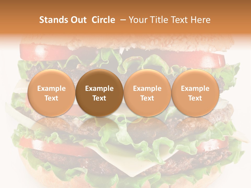 Hamburger Cheeseburger Meal PowerPoint Template