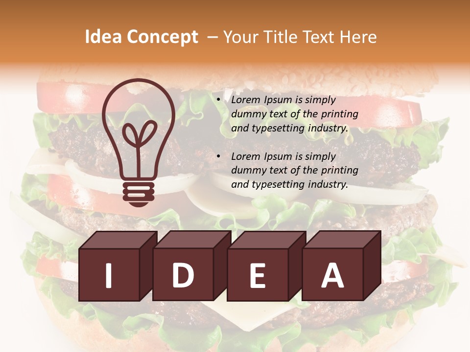 Hamburger Cheeseburger Meal PowerPoint Template