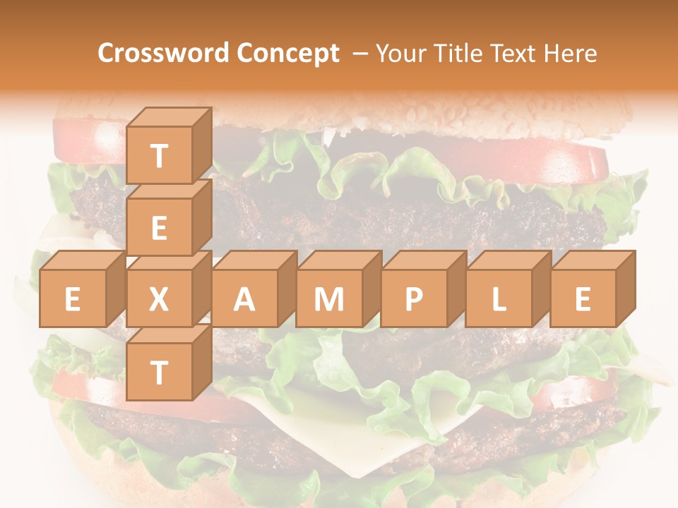 Hamburger Cheeseburger Meal PowerPoint Template