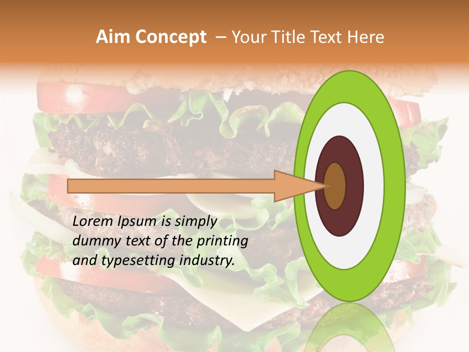 Hamburger Cheeseburger Meal PowerPoint Template