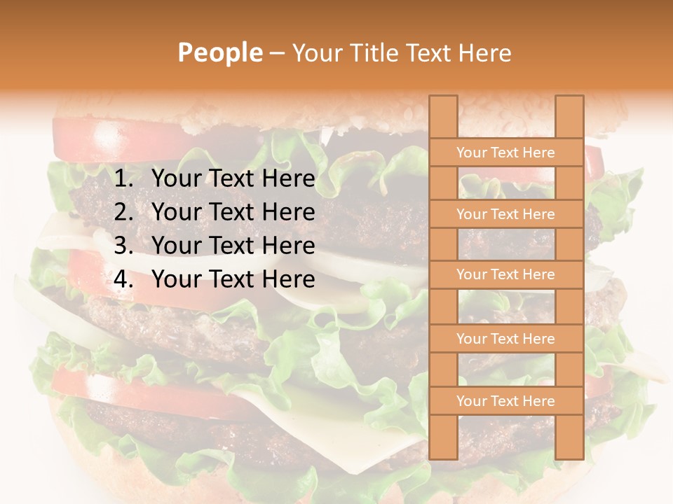 Hamburger Cheeseburger Meal PowerPoint Template