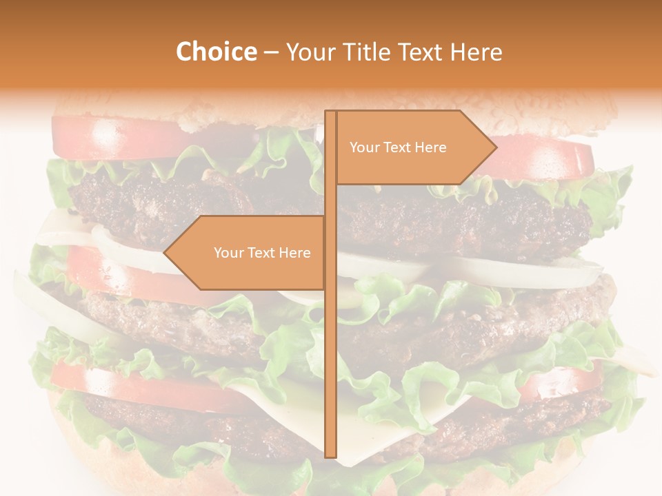 Hamburger Cheeseburger Meal PowerPoint Template